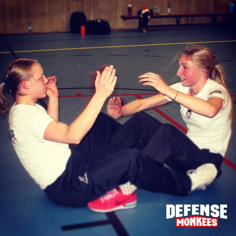 Partner drill during a group class